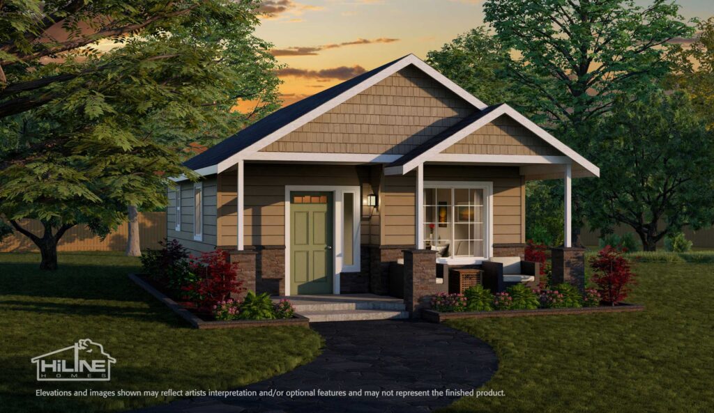 Single Story - One Bedroom Houseplan.